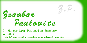 zsombor paulovits business card